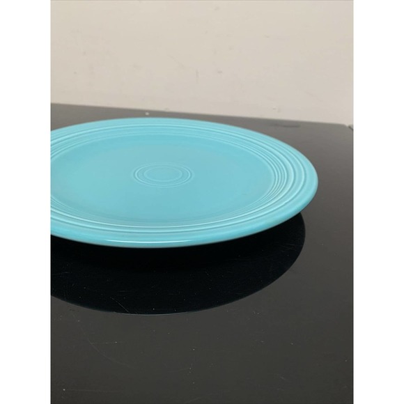HOMER LAUGHLIN china FIESTA Turq color Dinner Plate 10.5" EUC FS Bnfts Chrty - Picture 10 of 12